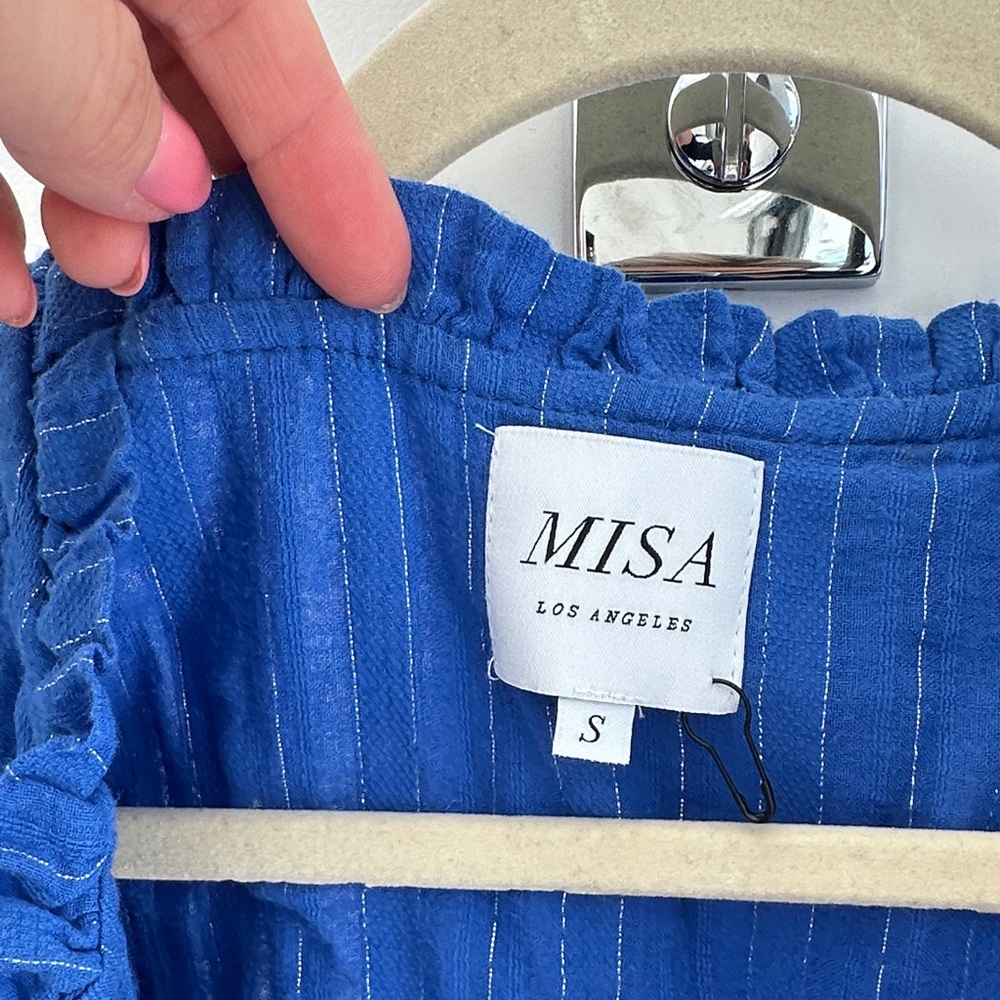 MISA Royal Blue Ruffled Dress - Picture 2 of 3